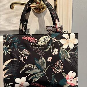 kate spade Botanical Sam Satchel - Black Floral